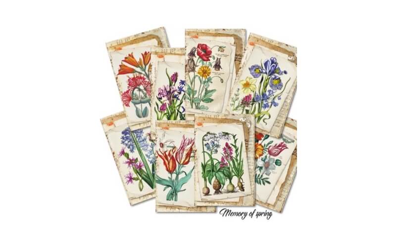 Plakboekpapier Mini Herinnering Lente Decorer