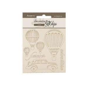 Houten Afbeeldingen Timeless Luchtballon Stamperia