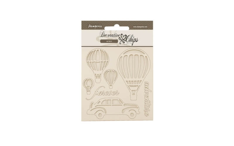 Houten Afbeeldingen Timeless Luchtballon Stamperia