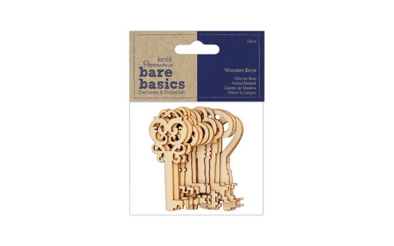 Houten Kaarttoppers Sleutels Bare Basics