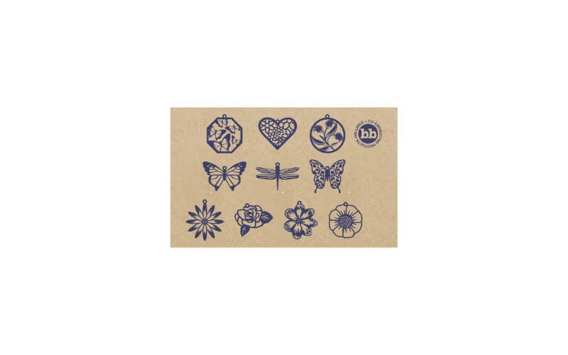 Houten Kaarttoppers Vlinders-Libelle Bare Basics