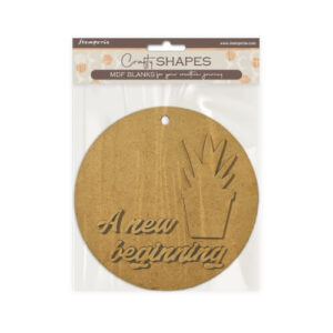 Houten Vorm A New Beginning Ronde Tag Stamperia