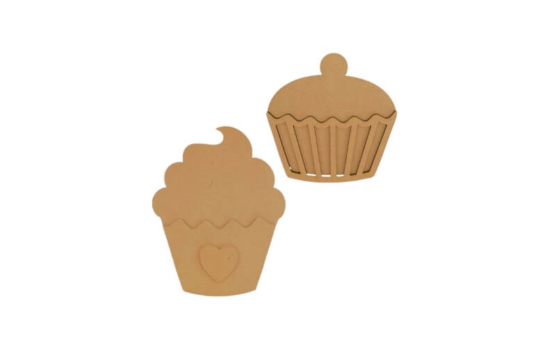 Houten Vorm Cup Cake Sweet Stamperia