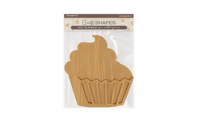 Houten Vorm Cup Cake Sweet Stamperia