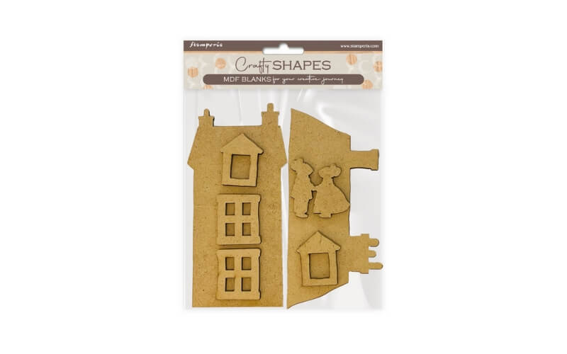Houten Vorm Family House and Mice Stamperia