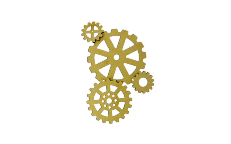 Houten Vorm Gardens of Time Gears Stamperia