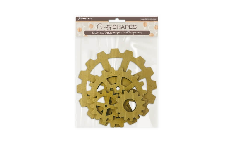 Houten Vorm Gardens of Time Gears Stamperia