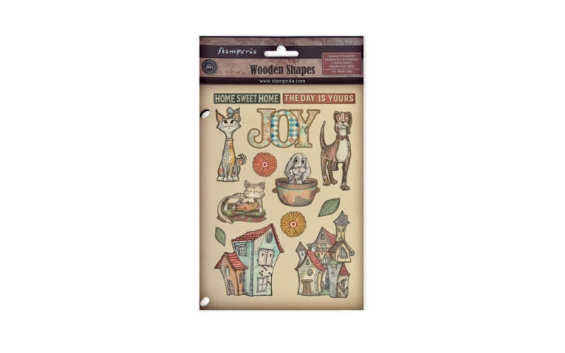 Houten Vormen Furry Friends Stamperia