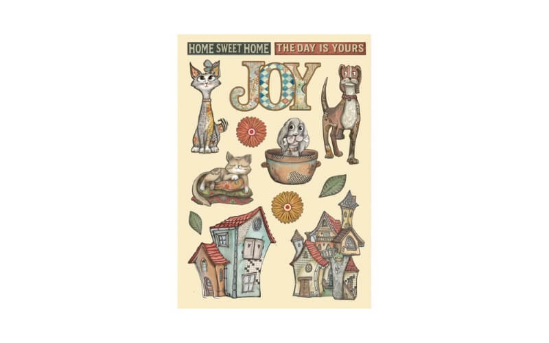 Houten Vormen Furry Friends Stamperia