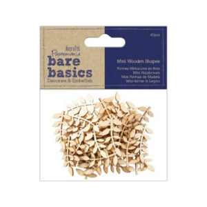 Houten cardtoppers Blaadjes Bare Basics