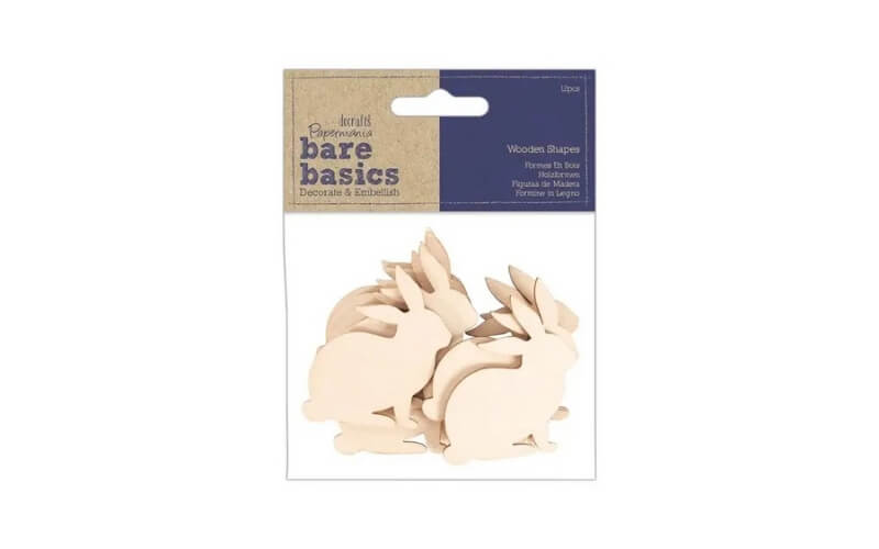 Houten Cardtoppers Konijnen Bare Basics