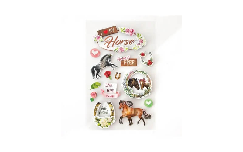 I Love My Horse 3D Stickers Paper House