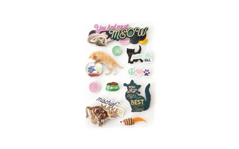 Ik Had Je Bij Miauw 3D Stickers Paper House