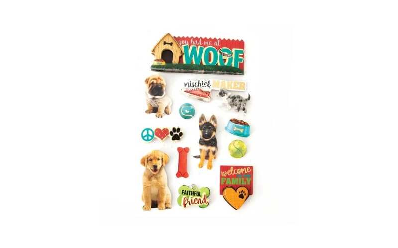 Je had me bij Woef 3D Stickers Paper House