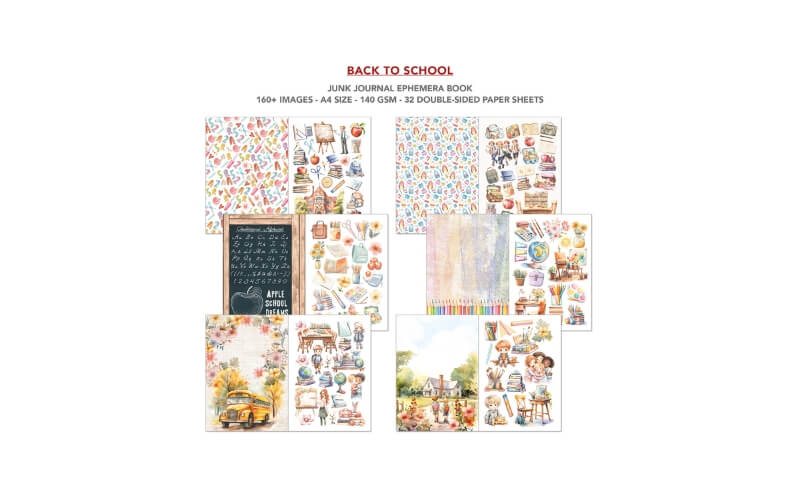 Junk Journal Back to School Ciao Bella