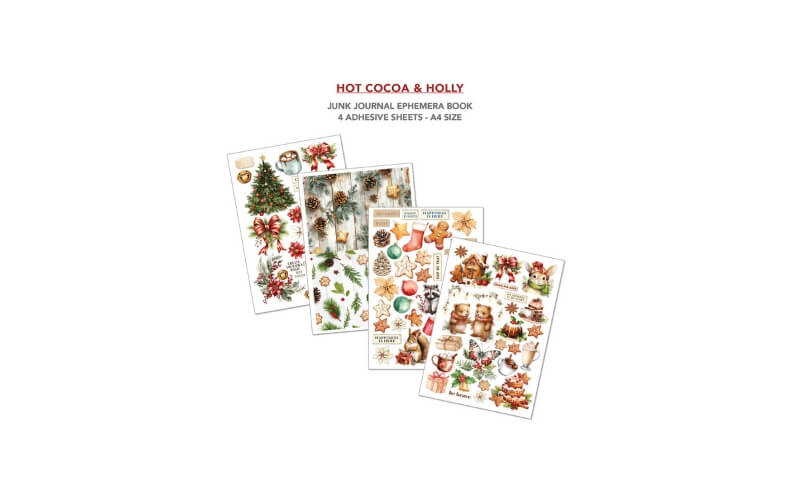 Junk Journal Hot Cocoa & Holly Ciaobella