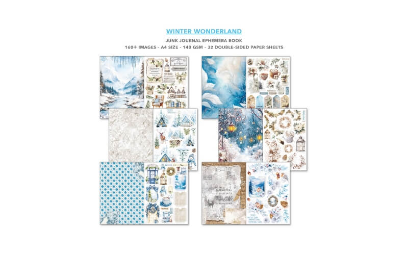 Junk Journal Winter Wonderland A4 Ciao Bella