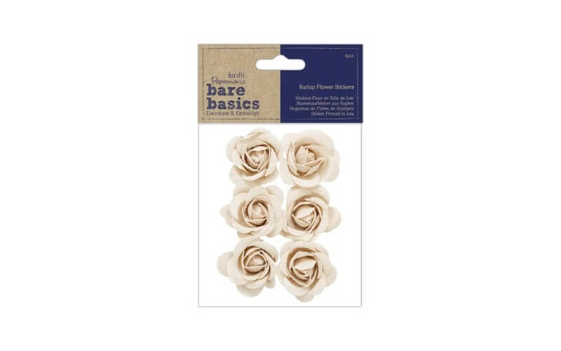 Jute Roosjes 6 Stuks Bare Basics