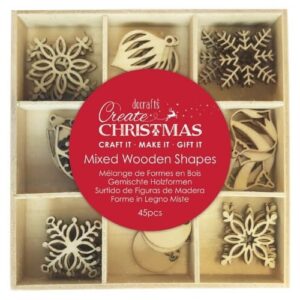 Kaart Toppers Hout Kerstballen