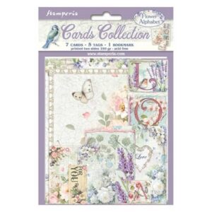 Kaartcollectie Alfabetbloemen Stamperia