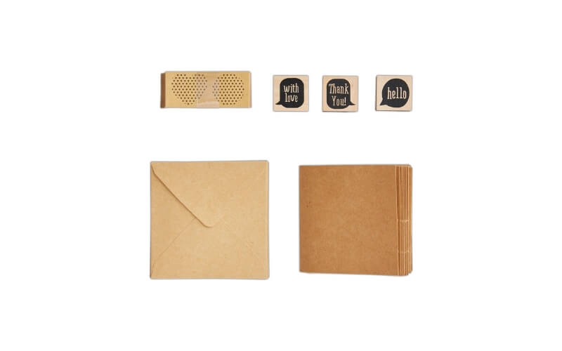 Kaartenset Mini Kraft Bare Basics