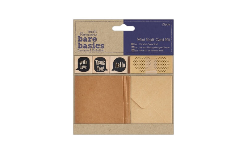 Kaartenset Mini Kraft Bare Basics