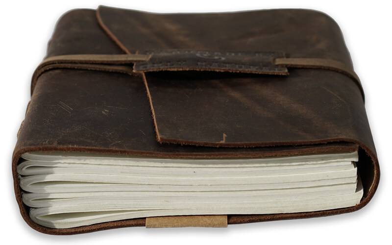 Notitieboek Donkerbruin A5 Bahi-leer