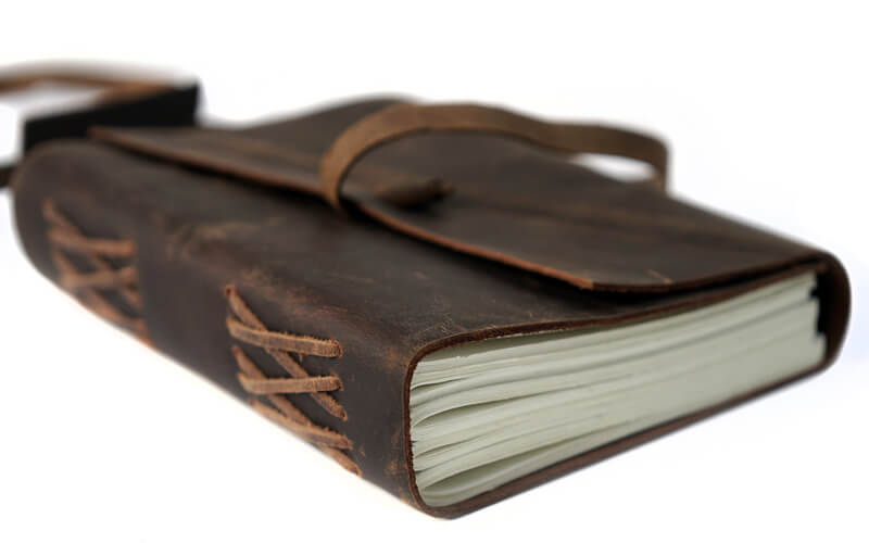 Notitieboek Donkerbruin A5 Bahi-leer