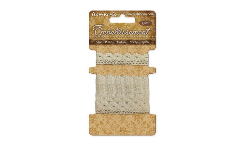 Katoenen Kanten Lint Stamperia