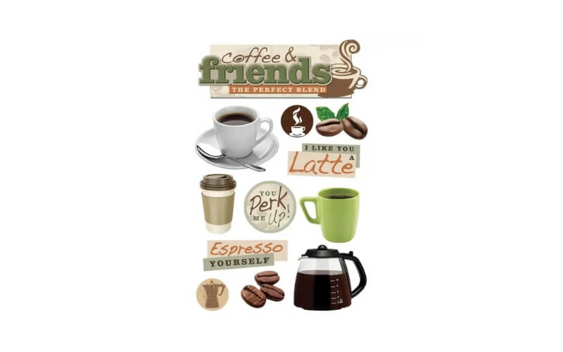 Koffiepraat 3D Stickers Paper House