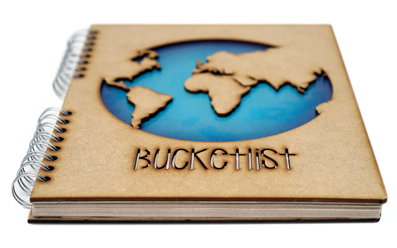 Notitieboek Hout Wereldbol A4