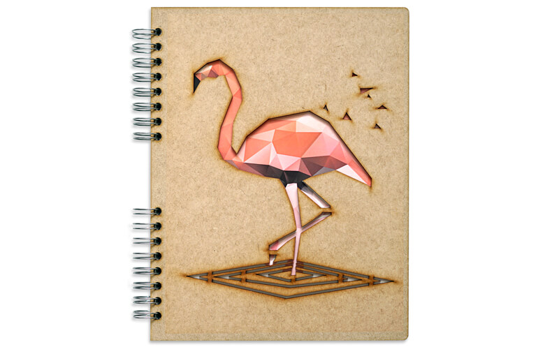 Notitieboek Hout Flamingo A4