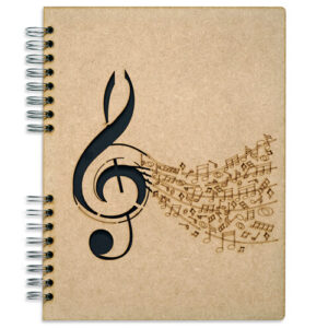 Notitieboek Hout Muzieknoot A4