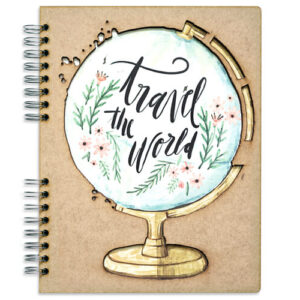 Notitieboek Hout TraveltheWorld A4