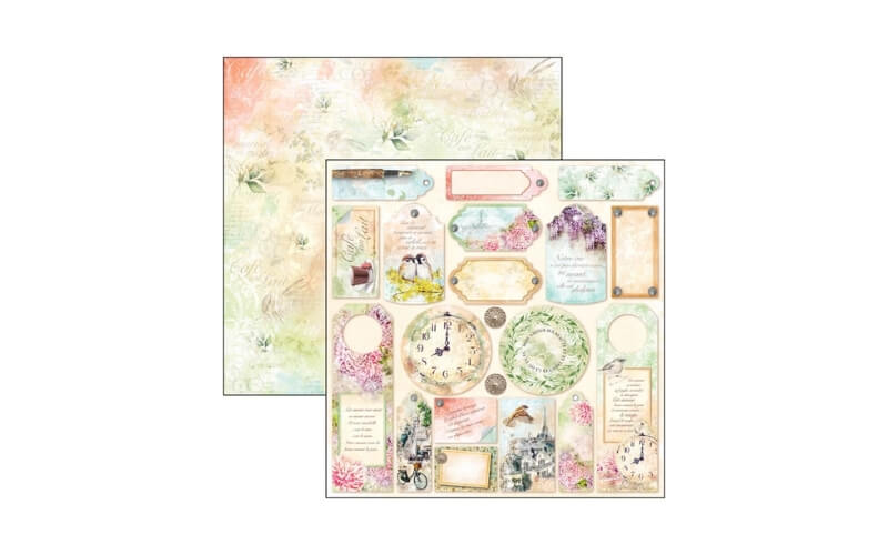 Scrapbookpapier 30x30 Labels en Lijstjes Ciao Bella