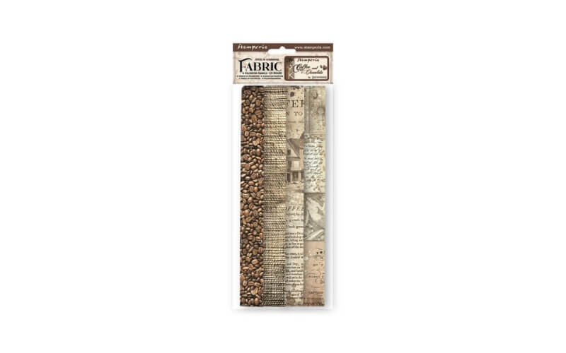 Lapjes Stof Koffie en Chocolade Stamperia