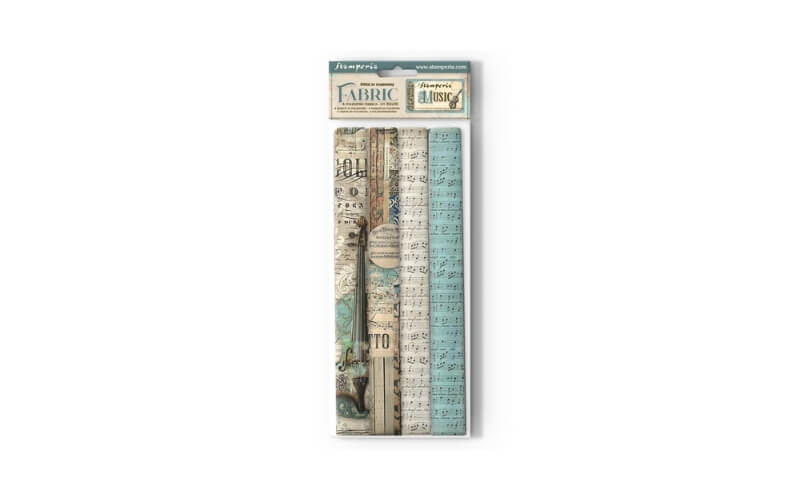 Lapjes Stof Muziek 30×30 Stamperia