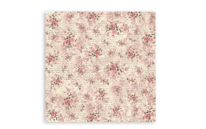 Lapjes Stof Shabby Rozen 30x30 Stamperia