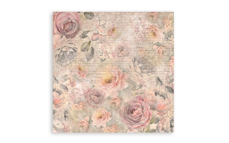 Lapjes Stof Shabby Rozen 30x30 Stamperia