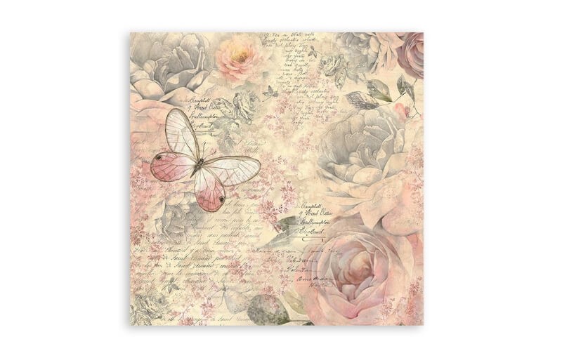 Lapjes Stof Shabby Rozen 30x30 Stamperia