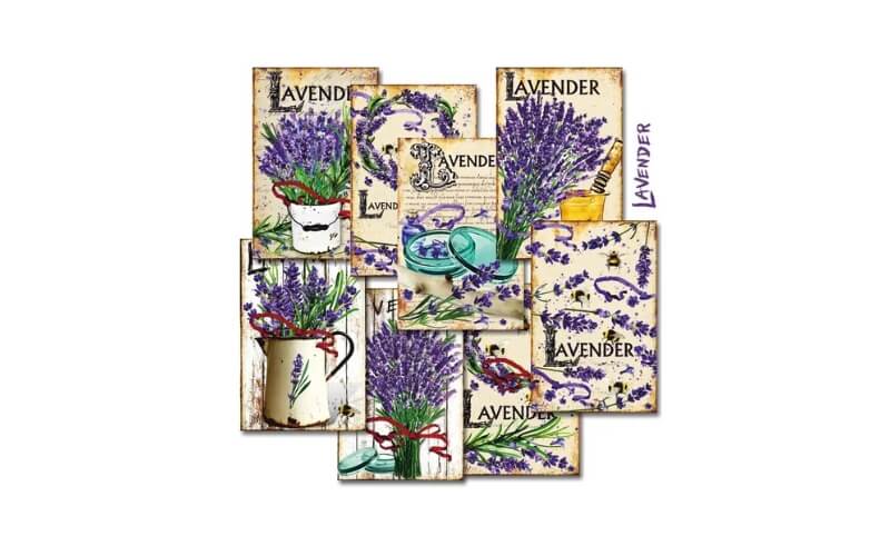 Plakboekpapier Mini Lavendel Decorer