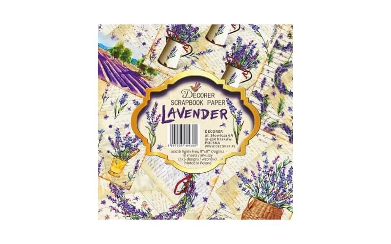 Plakboekpapier 20x20 Lavendel Decorer
