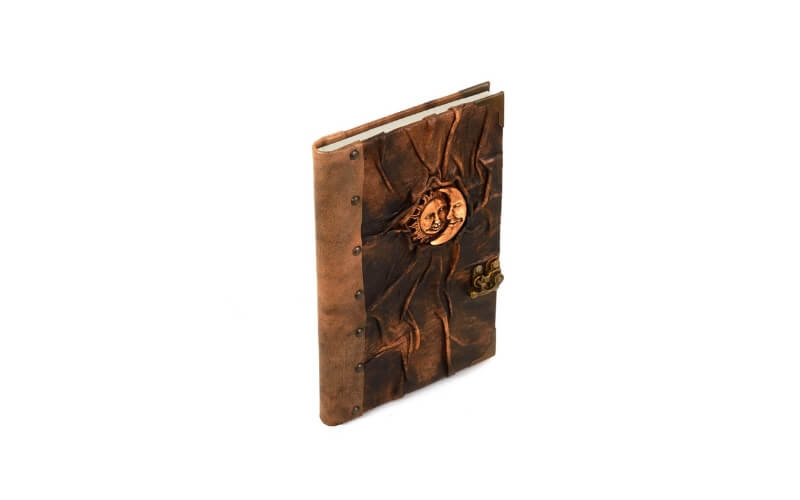 Lederen Notitieboek Zon-Maan