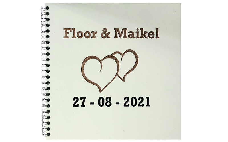 Gepersonaliseerd Scrapbook Huwelijk Hout