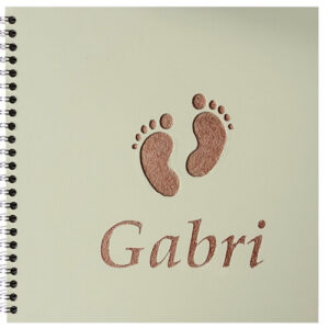 Gepersonaliseerd Scrapbook Babyvoetjes Hout