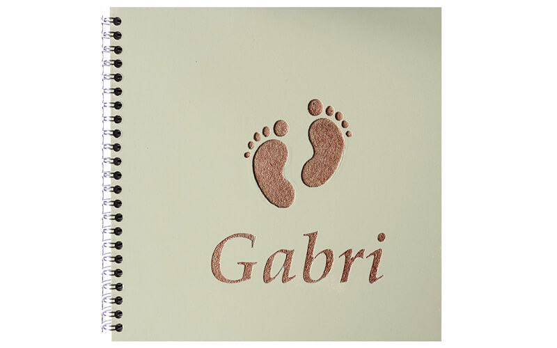 Gepersonaliseerd Scrapbook Babyvoetjes Hout