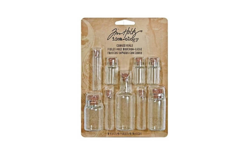 Mini Flesjes met Kurkdop Tim Holtz