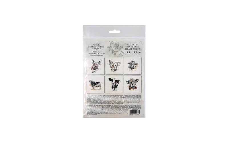 Mini Rijstpapier Set Boerderijdieren 6 Vellen Itd Collection