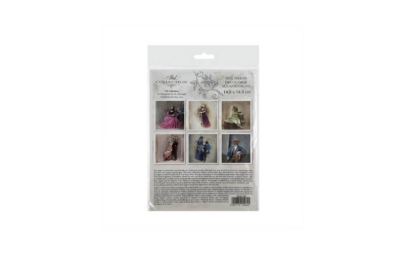 Mini Rijstpapier Set Dieren in Kostuum 6 Vellen Itd Collection