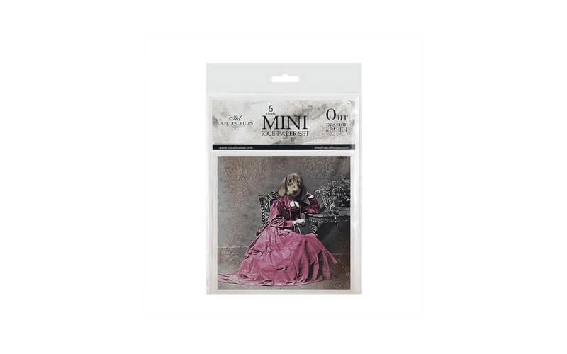 Mini Rijstpapier Set Dieren in Kostuum 6 Vellen Itd Collection